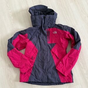 The North Face HyVent Full Zip Jacket Women’s Small Pink/Grey TriClimate